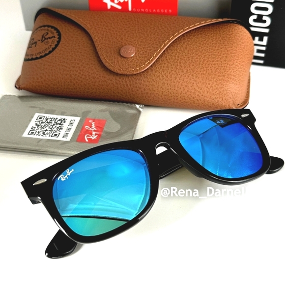 Ray-Ban Accessories - (FREE SHIPPING) Ray-Ban Wayfarer RB2140 Blue Mirror New